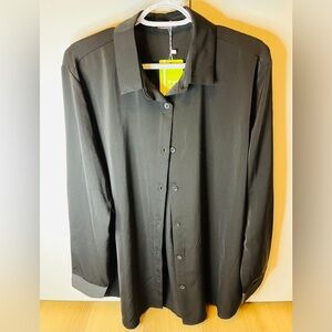 NWT Spring Seaon Black Button-Up Shirt Women’s Size XXL